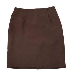 Alia Brown Knee Length Fully Lined Pencil Skirt Career Size 8